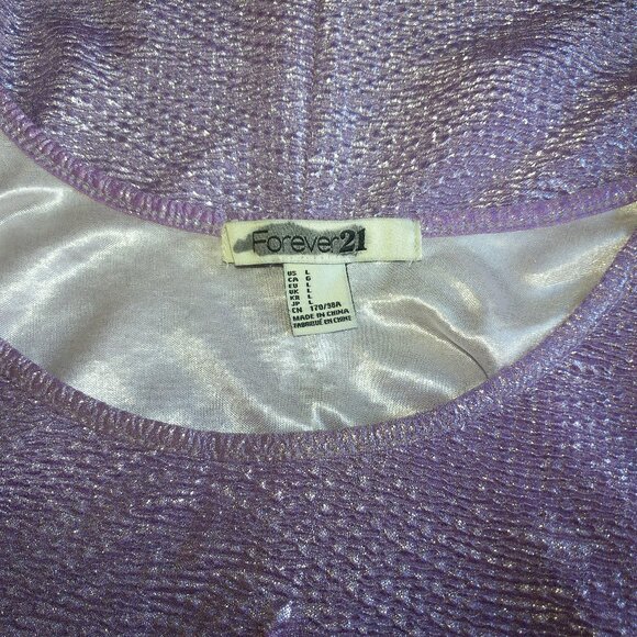 Forever 21, Purple glitter stretch tank top, with double layers. - Picture 9 of 9